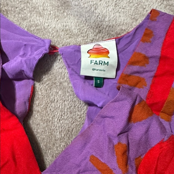 Farm Rio Wild Hearts Long Sleeve Chiffon Tiered Dress - Picture 6 of 15